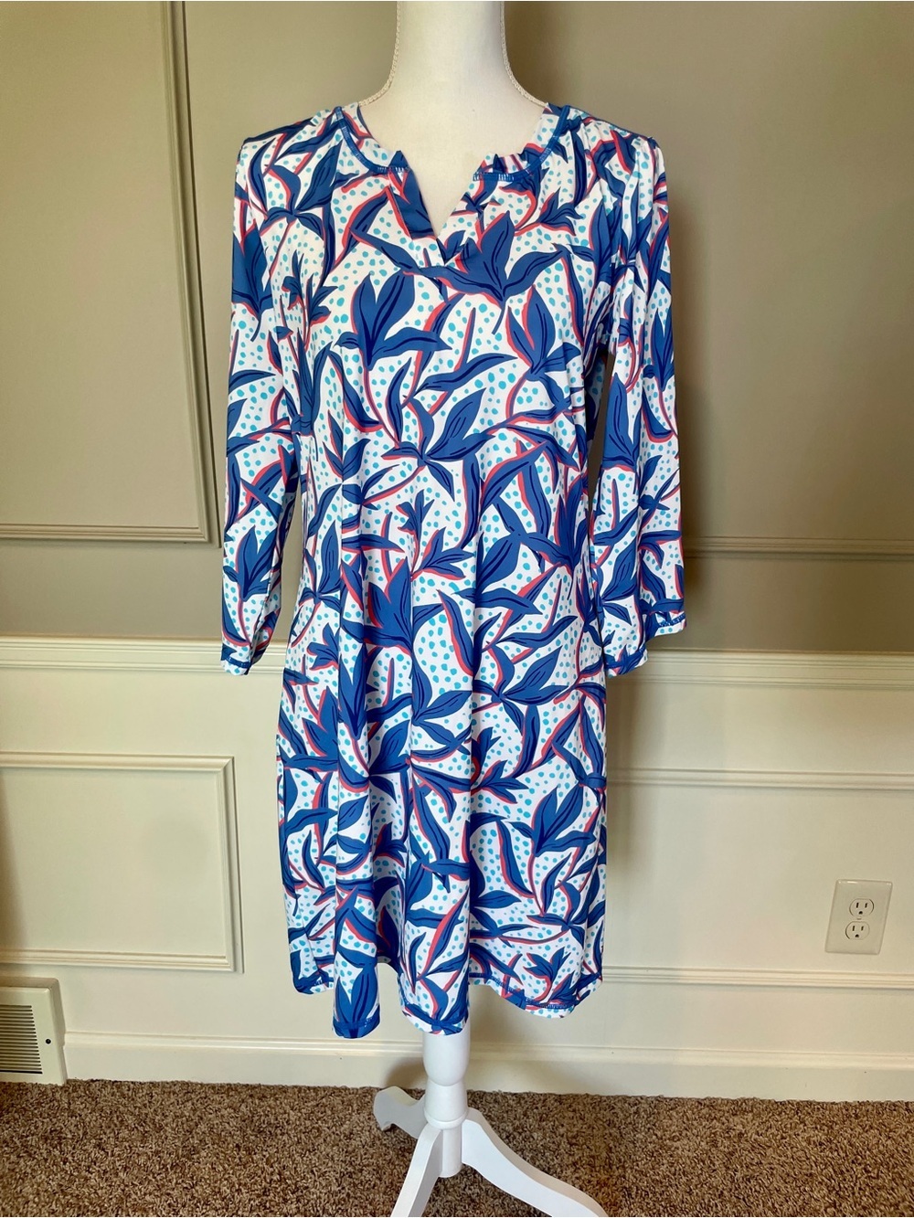 Capelton Road Hatley UPF 50 Dress Large 3/4 sleeve beach dress coverup casual